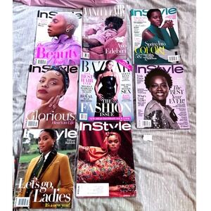 8 Lot Fashion Magazine InStyle Vanity Fair Harper Bazaar Ayo Edebiri Alicia Keys